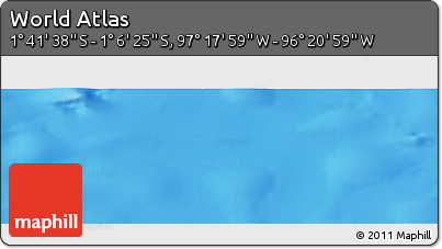 Physical Panoramic Map of the Area around 1° 24' 2" S, 96° 49' 29" W