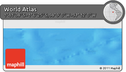 Physical Panoramic Map of the Area around 1° 24' 2" S, 97° 40' 30" W
