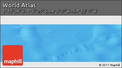 Physical Panoramic Map of the Area around 1° 24' 2" S, 97° 40' 30" W