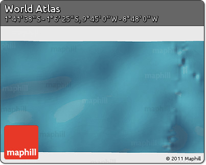 Satellite 3D Map of the Area around 1° 24' 2" S, 9° 16' 30" W