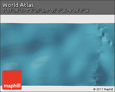 Satellite 3D Map of the Area around 1° 24' 2" S, 9° 16' 30" W