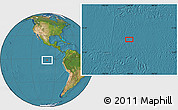 Satellite Location Map of the area around 1° 55' 32" S, 100° 13' 29" W