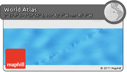 Shaded Relief Panoramic Map of the Area around 1° 55' 32" S, 100° 13' 29" W