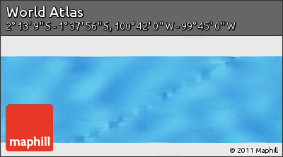 Shaded Relief Panoramic Map of the Area around 1° 55' 32" S, 100° 13' 29" W