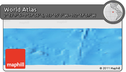 Physical Panoramic Map of the Area around 1° 55' 32" S, 102° 46' 30" W