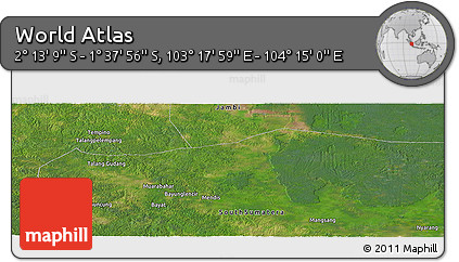 Satellite Panoramic Map of the Area around 1° 55' 32" S, 103° 46' 30" E