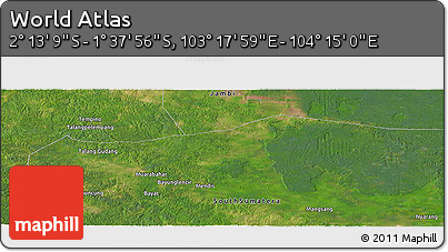 Satellite Panoramic Map of the Area around 1° 55' 32" S, 103° 46' 30" E