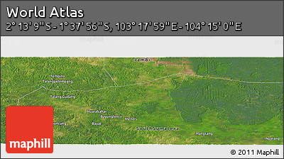 Satellite Panoramic Map of the Area around 1° 55' 32" S, 103° 46' 30" E