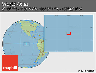 Savanna Style Location Map of the Area around 1° 55' 32" S, 106° 10' 30" W