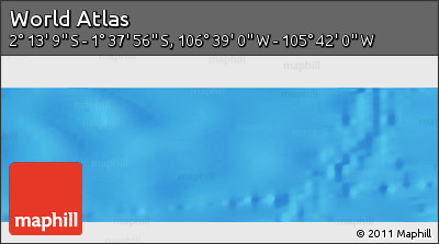 Shaded Relief Panoramic Map of the Area around 1° 55' 32" S, 106° 10' 30" W