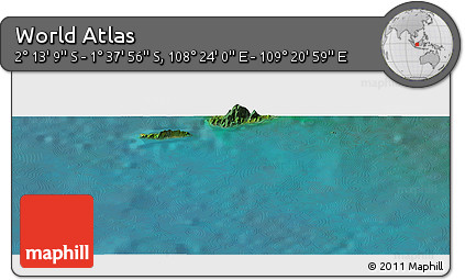 Satellite Panoramic Map of the Area around 1° 55' 32" S, 108° 52' 30" E