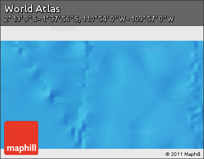 Physical 3D Map of the Area around 1° 55' 32" S, 110° 25' 30" W