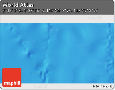 Physical 3D Map of the Area around 1° 55' 32" S, 110° 25' 30" W