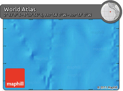 Physical Map of the Area around 1° 55' 32" S, 110° 25' 30" W