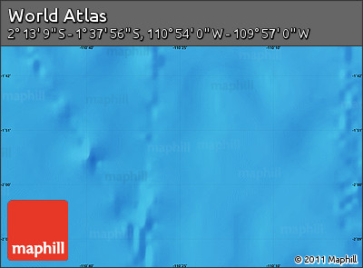 Physical Map of the Area around 1° 55' 32" S, 110° 25' 30" W