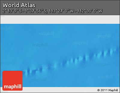 Physical 3D Map of the Area around 1° 55' 32" S, 112° 58' 29" W