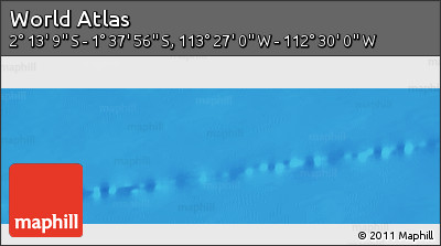 Physical Panoramic Map of the Area around 1° 55' 32" S, 112° 58' 29" W