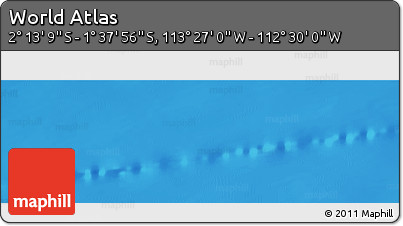 Physical Panoramic Map of the Area around 1° 55' 32" S, 112° 58' 29" W