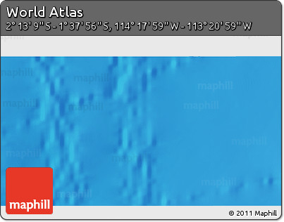Physical 3D Map of the Area around 1° 55' 32" S, 113° 49' 29" W