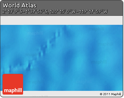 Physical 3D Map of the Area around 1° 55' 32" S, 119° 46' 30" W