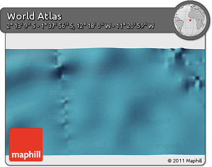 Satellite 3D Map of the Area around 1° 55' 32" S, 11° 49' 29" W