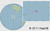 Savanna Style Location Map of the area around 1° 55' 32" S, 122° 19' 29" W, hill shading