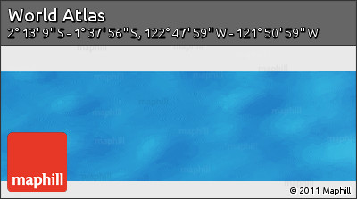 Physical Panoramic Map of the Area around 1° 55' 32" S, 122° 19' 29" W