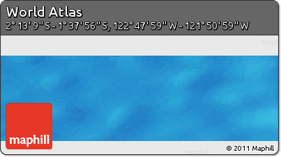 Physical Panoramic Map of the Area around 1° 55' 32" S, 122° 19' 29" W