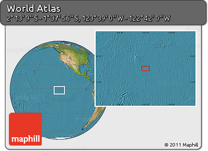 Satellite Location Map of the Area around 1° 55' 32" S, 123° 10' 30" W