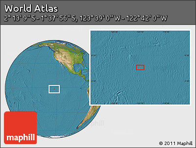 Satellite Location Map of the Area around 1° 55' 32" S, 123° 10' 30" W