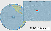 Savanna Style Location Map of the area around 1° 55' 32" S, 123° 10' 30" W, hill shading