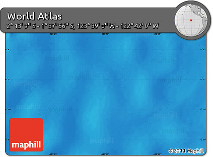 Physical Map of the Area around 1° 55' 32" S, 123° 10' 30" W