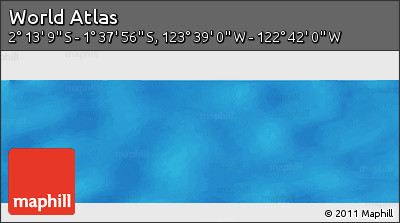 Physical Panoramic Map of the Area around 1° 55' 32" S, 123° 10' 30" W