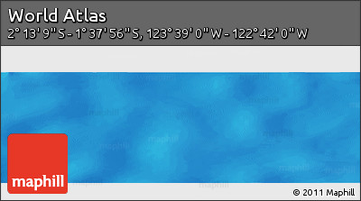 Shaded Relief Panoramic Map of the Area around 1° 55' 32" S, 123° 10' 30" W