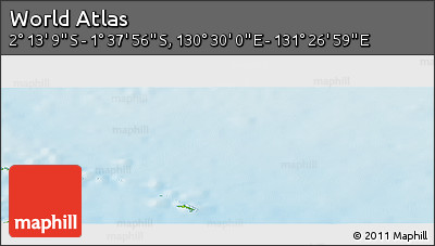 Physical Panoramic Map of the Area around 1° 55' 32" S, 130° 58' 29" E