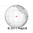 Outline Map of the Area around 1° 55' 32" S, 132° 31' 30" W, rectangular outline