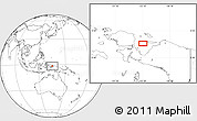 Blank Location Map of the area around 1° 55' 32" S, 135° 13' 29" E