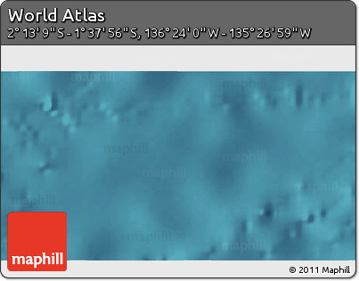 Satellite 3D Map of the Area around 1° 55' 32" S, 135° 55' 30" W