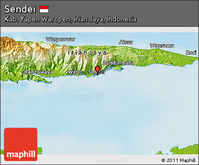 Physical Panoramic Map of Sendei