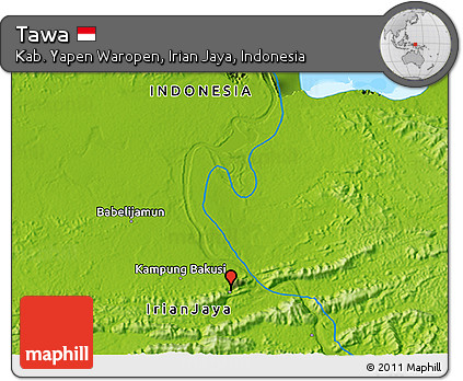 Physical 3D Map of Tawa