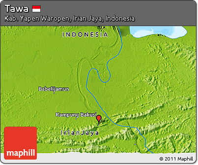 Physical 3D Map of Tawa