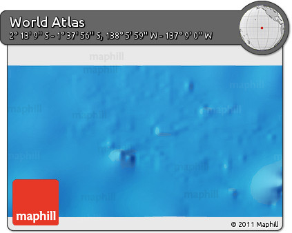 Physical 3D Map of the Area around 1° 55' 32" S, 137° 37' 30" W