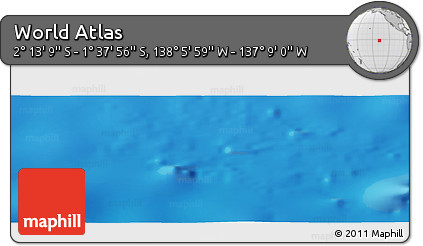 Physical Panoramic Map of the Area around 1° 55' 32" S, 137° 37' 30" W