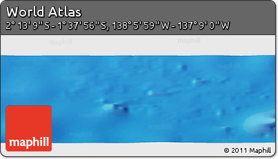 Physical Panoramic Map of the Area around 1° 55' 32" S, 137° 37' 30" W