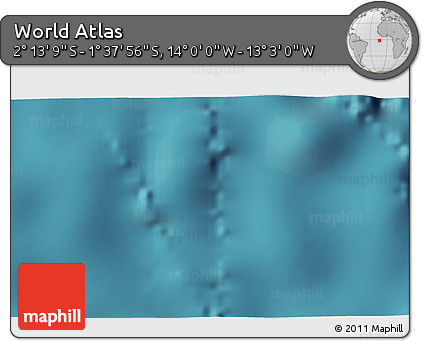 Satellite 3D Map of the Area around 1° 55' 32" S, 13° 31' 30" W