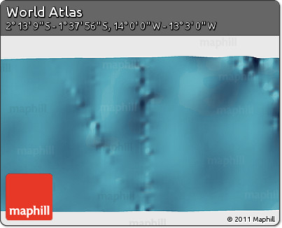Satellite 3D Map of the Area around 1° 55' 32" S, 13° 31' 30" W