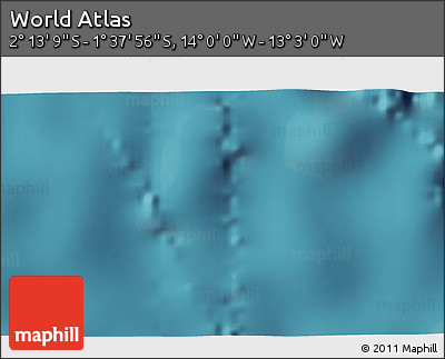 Satellite 3D Map of the Area around 1° 55' 32" S, 13° 31' 30" W