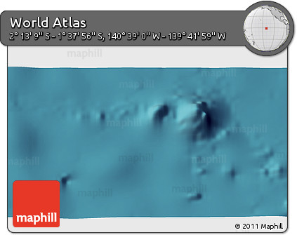 Satellite 3D Map of the Area around 1° 55' 32" S, 140° 10' 30" W