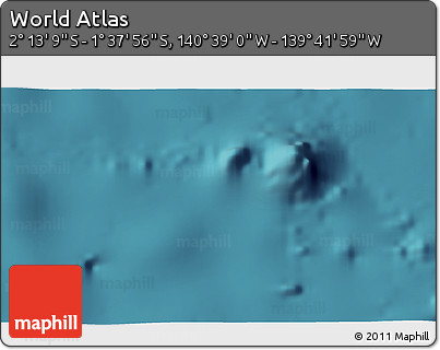 Satellite 3D Map of the Area around 1° 55' 32" S, 140° 10' 30" W