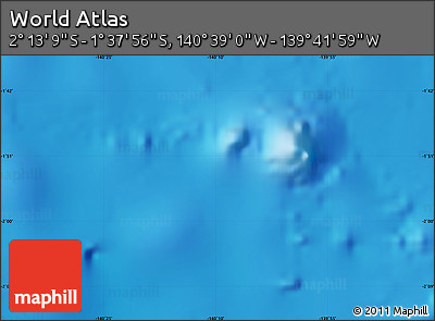 Physical Map of the Area around 1° 55' 32" S, 140° 10' 30" W